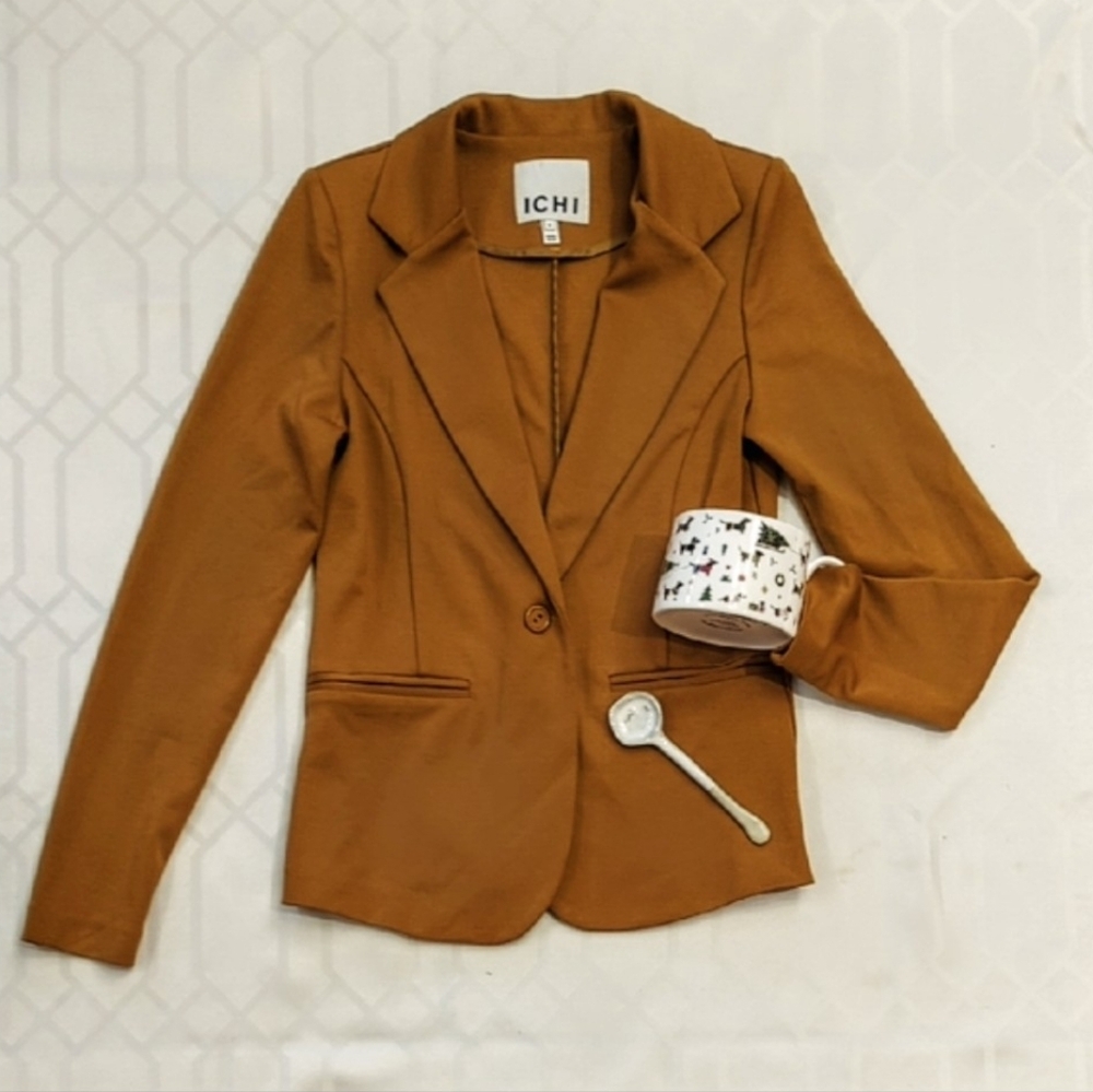 ICHI Structured But Comfortable Deep Golden Yellow Blazer